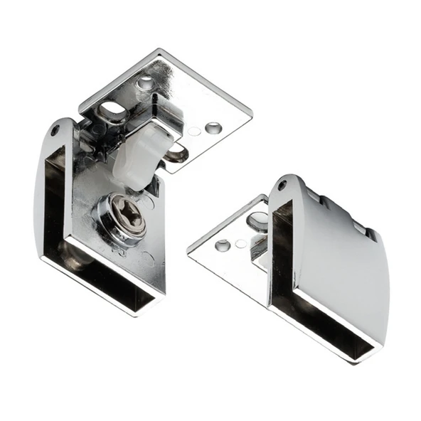 Cam Kapak Menteşesi 1 Takım Dolap Kapak Bağlantı Aparatı Mobilya Menteşe Sistemleri Krom Metal - Resim 5