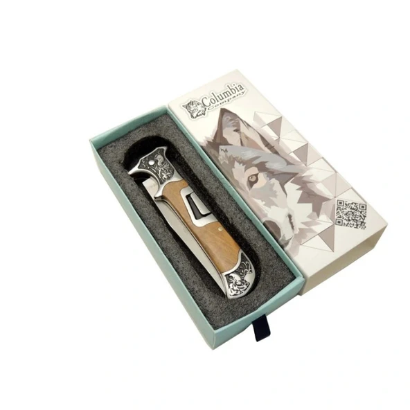 Columbia Avcı Çakısı Ahşap A-3207-C 23 CM - Resim 2