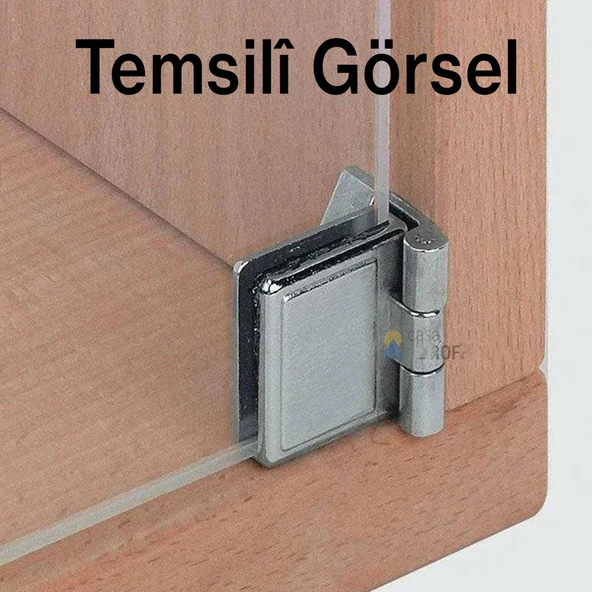 Cam Kapak Menteşesi 1 Takım Dolap Kapak Bağlantı Aparatı Mobilya Menteşe Sistemleri Krom Metal - Resim 7
