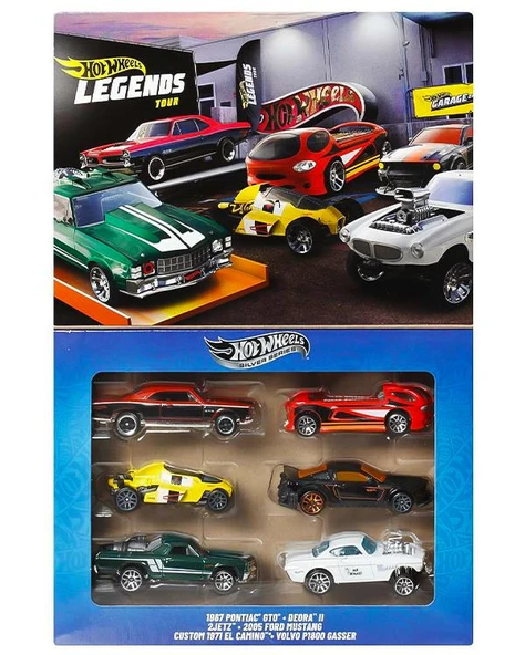 Hot Wheels Silver Series Efsane Temalı 6lı Metal Araba Seti JBY78 - 1