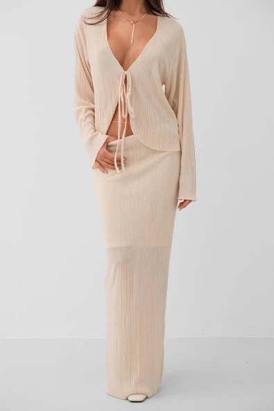 Düşük Bel Maxi Boy Etek - Resim 4