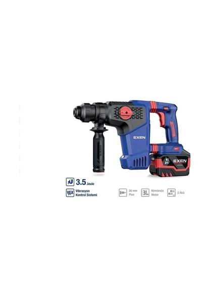 Exen EN 436 PM 21V 6AH 26 MM 3.5J Kömürsüz Şarjlı Kırıcı Delici