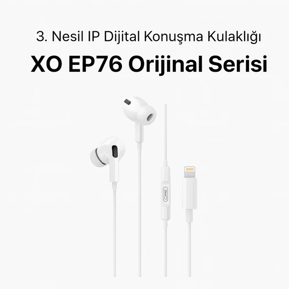 EP76 Silikonlu iPhone Kulaklığı Kablolu, Mikrofonlu, Arama Kontrolü Tak Çalıştır - 2