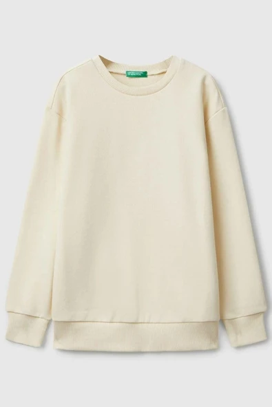 United Colors of Benetton Erkek Çocuk 3J68C10QK-25K Sweatshirt Bej ürün görseli 1
