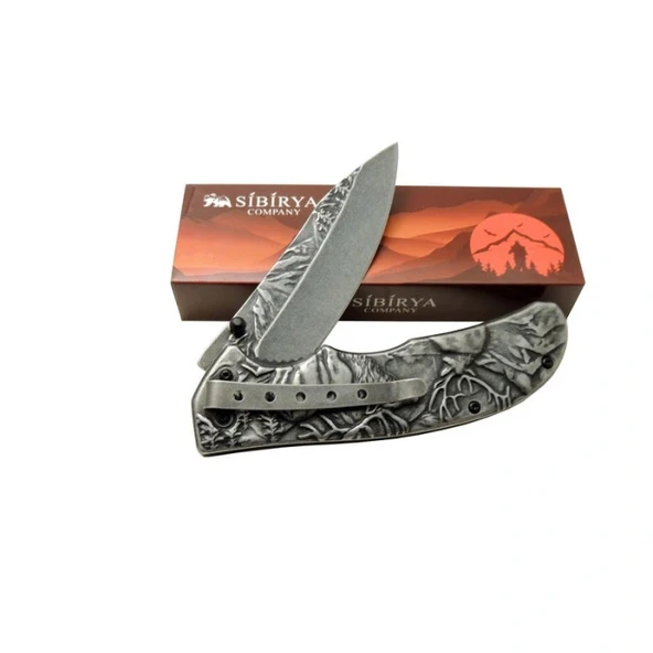 Sibirya Geyikli  Çakı Eskitme S-2078B 21,5 CM - Resim 2