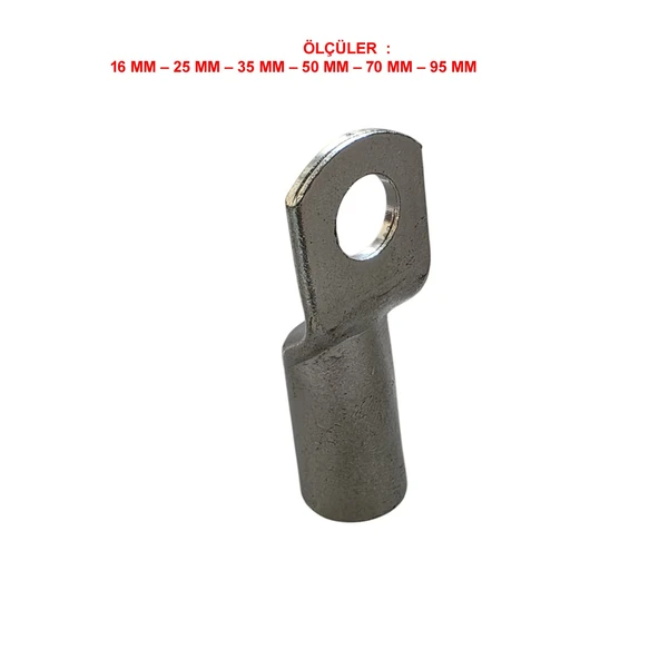 VERCAN KABLO PAPUÇLARI - 16 MM / 25 MM / 35 MM / 50 MM / 70 MM / 95 MM - 4