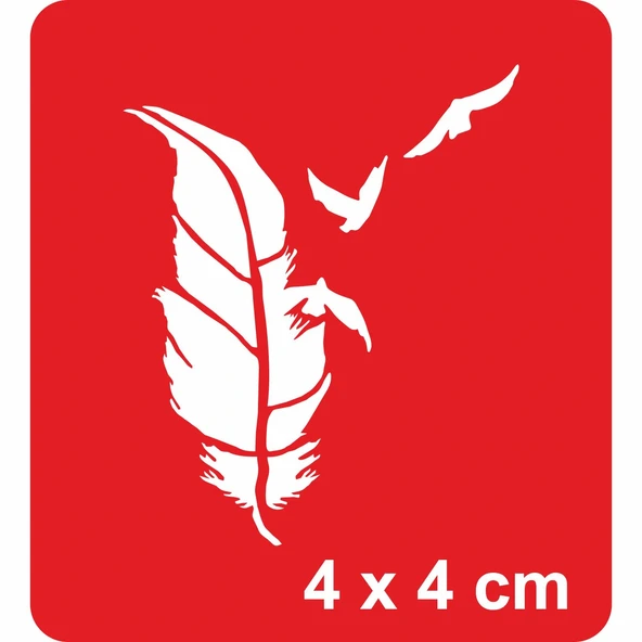 Küçük Bir Kuş Tüyü Tattoo Geçici Dövme Şablonları Kına Kalıpları ürün görseli 1