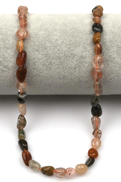 Rutil Kuvars Doğal Taş Dizi 6 x 8 mm Mercimek Kesim - Resim 2