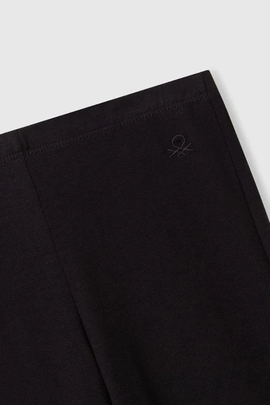 United Colors of Benetton Kız Çocuk 3DKECF037-25K İspanyol Tayt Siyah - Resim 3