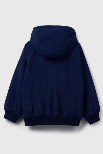 United Colors of Benetton Erkek Çocuk 2IGGCN06E-25K Yağmurluk Lacivert - Resim 2