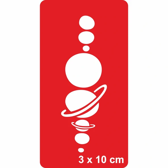 Gezegenler Alemi Tattoo Geçici Dövme Şablonları Kına Kalıpları ürün görseli 1