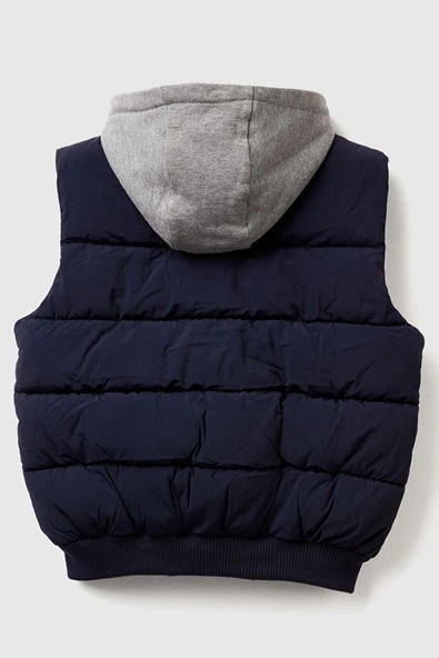 United Colors of Benetton Erkek Çocuk BNT-2IGGCJ012-25K Puffer Yelek Lacivert - 2