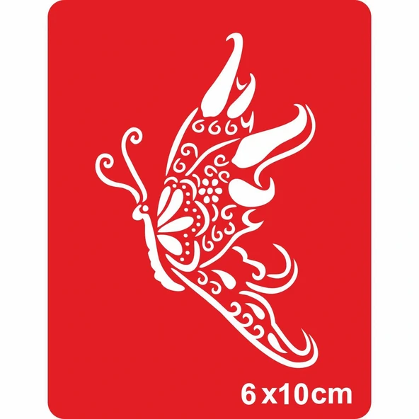 Uç Güzel Kelebeğim! Tattoo Geçici Dövme Şablonları Kına Kalıpları ürün görseli 1