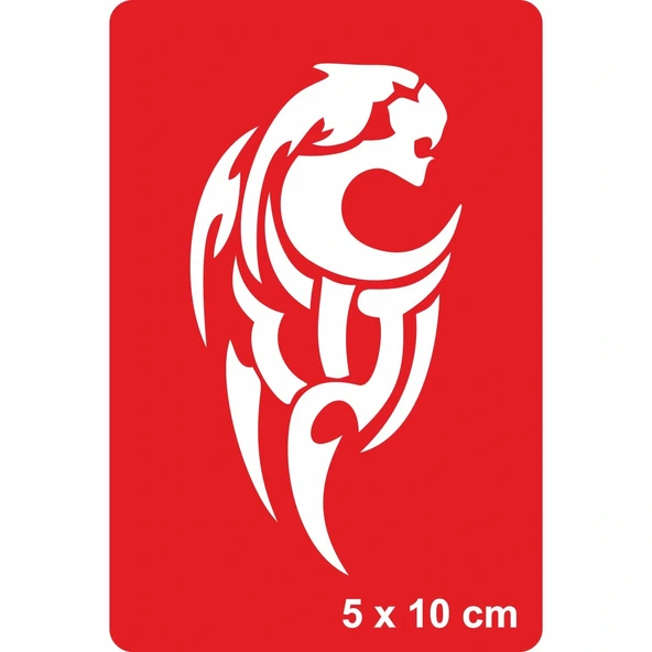 Tribal Jaguar Tattoo Geçici Dövme Şablonları Kına Kalıpları ürün görseli 1