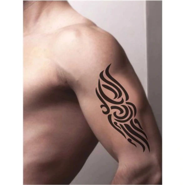 Tribal 203 Tattoo Geçici Dövme Şablonları Kına Kalıpları - Resim 2