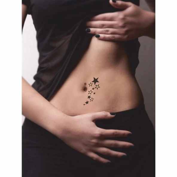 Yıldız Kümesi Tattoo Geçici Dövme Şablonları Kına Kalıpları - Resim 2