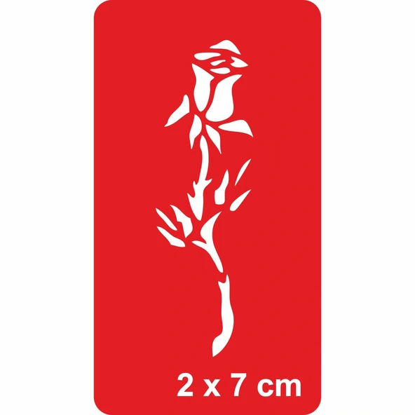 Gonca Gül Tattoo Geçici Dövme Şablonları Kına Kalıpları ürün görseli 1