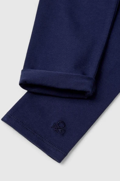 United Colors of Benetton Kız Çocuk 3MT1CF02G-25K Tayt Lacivert - Resim 3