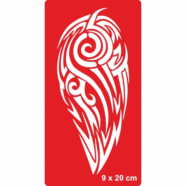 Tribal 204 Tattoo Geçici Dövme Şablonları Kına Kalıpları - 1
