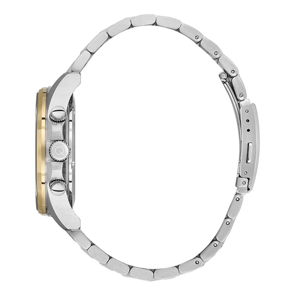 QUANTUM PWG1122S.310 SAFİR CAM ALTIN KAPLAMA ERKEK KOL SAATİ - Resim 2