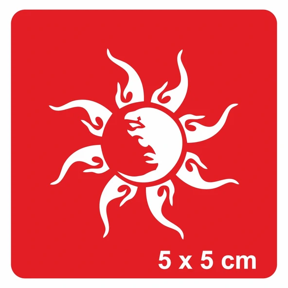 Güneş Tutulması Tattoo Geçici Dövme Şablonları Kına Kalıpları ürün görseli 1