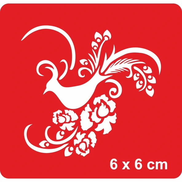 Güzelliği Dillere Destan Tavuskuşu Tattoo Geçici Dövme Şablonları Kına Kalıpları ürün görseli 1