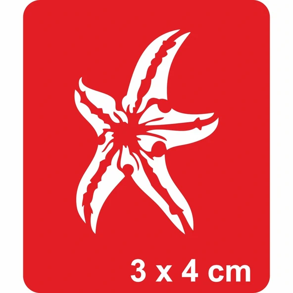 Deniz Yıldızı Tattoo Geçici Dövme Şablonları Kına Kalıpları ürün görseli 1