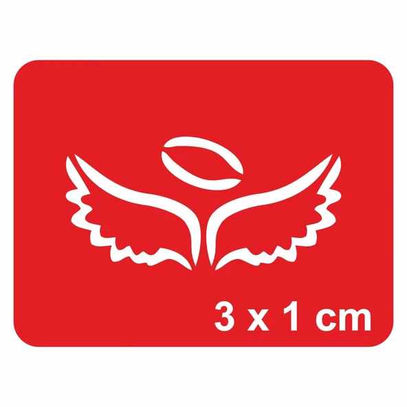 Minik Melek Kanatları Çizgisel Tattoo Geçici Dövme Şablonları Kına Kalıpları ürün görseli 1