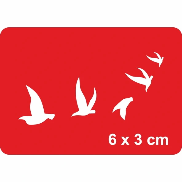 Göçmen Kuşlar Tattoo Geçici Dövme Şablonları Kına Kalıpları ürün görseli 1