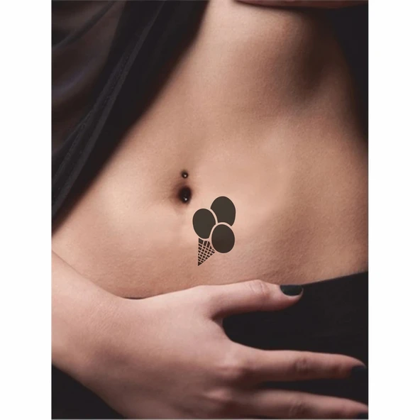 Dondurmam Kaymak Tattoo Geçici Dövme Şablonları Kına Kalıpları - Resim 2