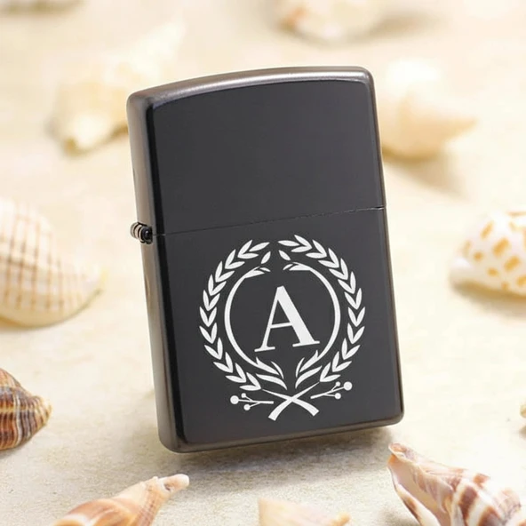 A Harfli Kişiye Özel Harf Baskılı Benzinli Çakmak