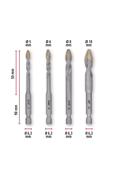 Einhell Orijinal Xs-case 4 Parça Seramik Ucu Seti - 49051404 ürün görseli 1