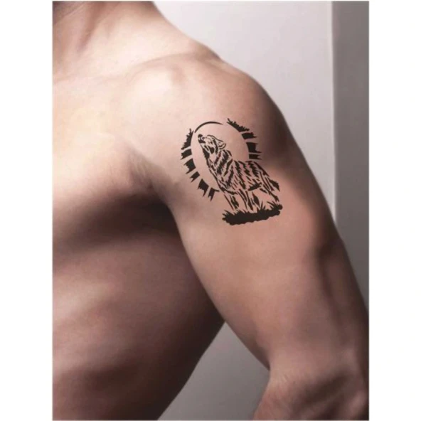 Alfa Kurt Tattoo Geçici Dövme Şablonları Kına Kalıpları - 2