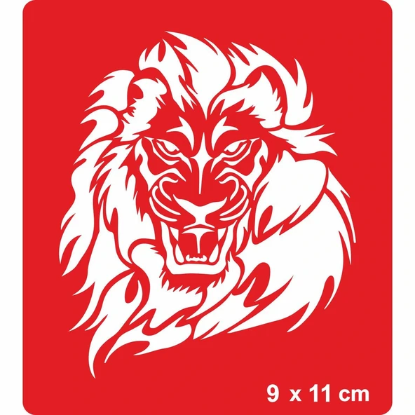 Büyük Yeleli Aslan Tattoo Geçici Dövme Şablonları Kına Kalıpları ürün görseli 1