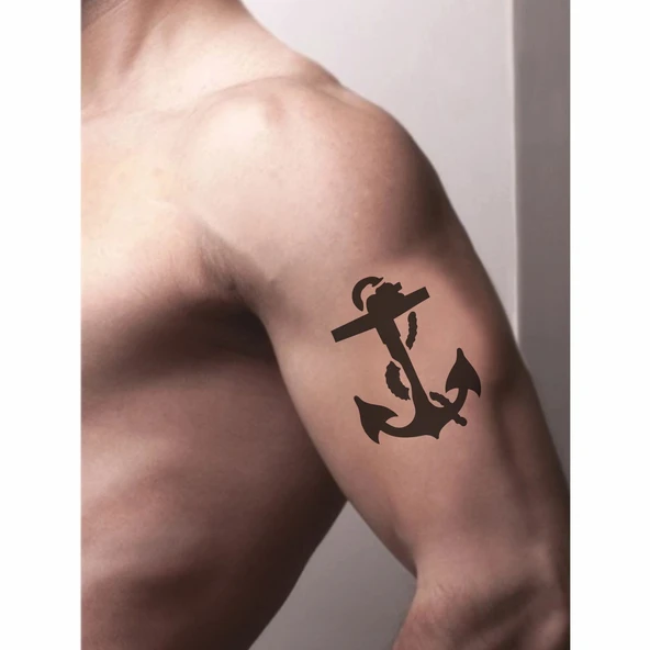 Hayallere Demir At Çapa Tattoo Geçici Dövme Şablonları Kına Kalıpları - 2