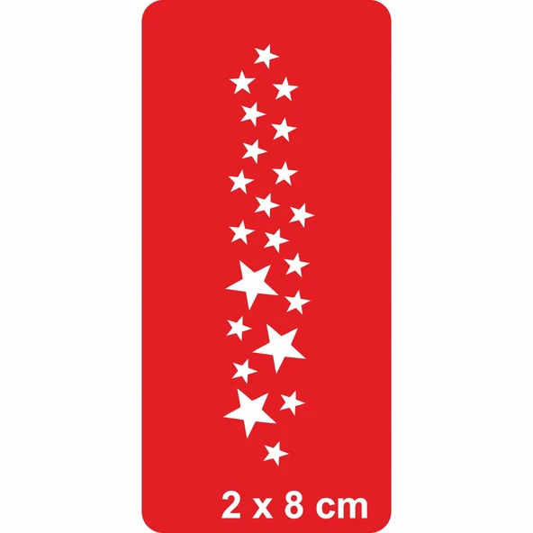 Yıldızlar Benek Benek Tattoo Geçici Dövme Şablonları Kına Kalıpları ürün görseli 1