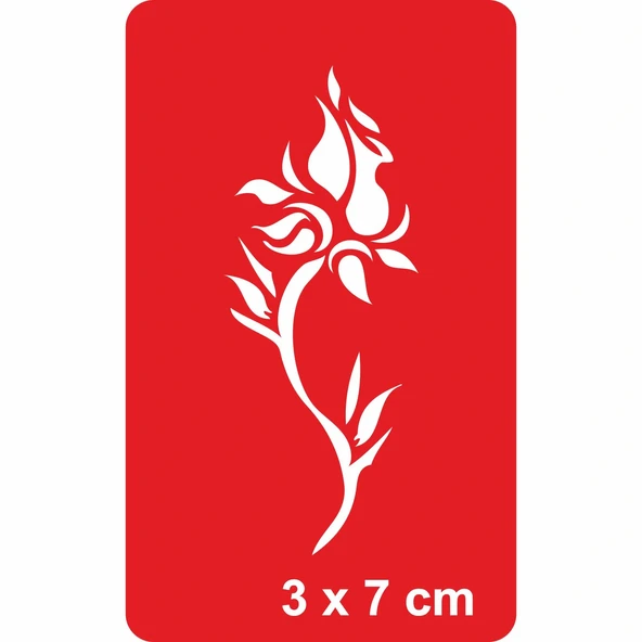 Tribal Gül Tattoo Geçici Dövme Şablonları Kına Kalıpları ürün görseli 1