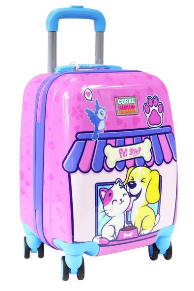 Coral High 16776 Pet Shop Desen - ABS  Çocuk Valizi - 3