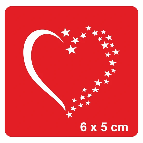 Yıldızlardan Kalp Tattoo Geçici Dövme Şablonları Kına Kalıpları ürün görseli 1