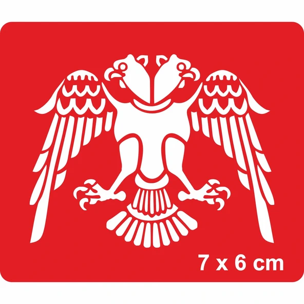 Anadolu ve Selçuklu Çift Başlı Kartalı Tattoo Geçici Dövme Şablonları Kına Kalıpları ürün görseli 1