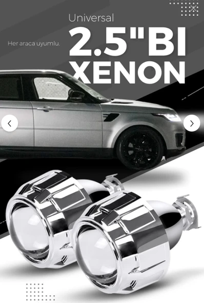 Kingstar 2 Adet 2.5 inch Universal Bi Xenon Far Içi Uzun Kısa Etkili Mercek - 1