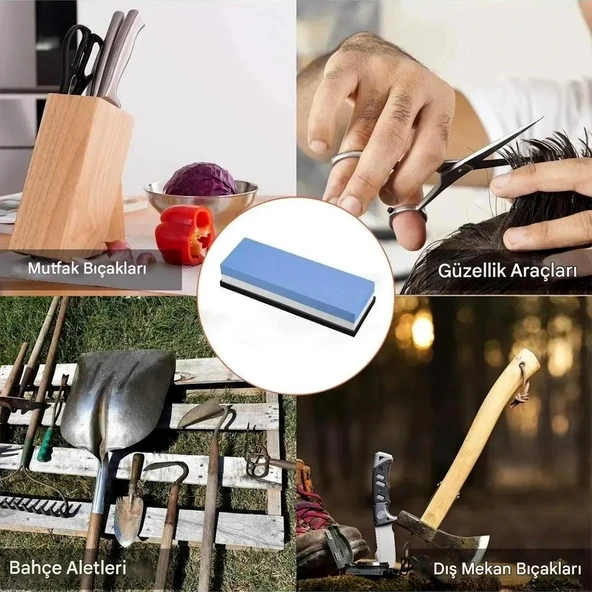 1000/6000 Grit Kum Çift Taraflı El Taşlama Profesyonel Bıçak El Aletleri Makas Şef Biley Bileme Taşı - Resim 3