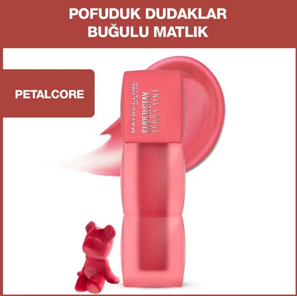 Maybelline New York Super Stay Teddy Tint Uzun Süre Kalıcı Likit Mat Tint 40 Petalcore - 2