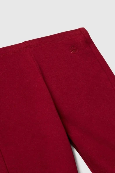 United Colors of Benetton Kız Çocuk 3DKECF037-25K İspanyol Tayt Bordo - Resim 3