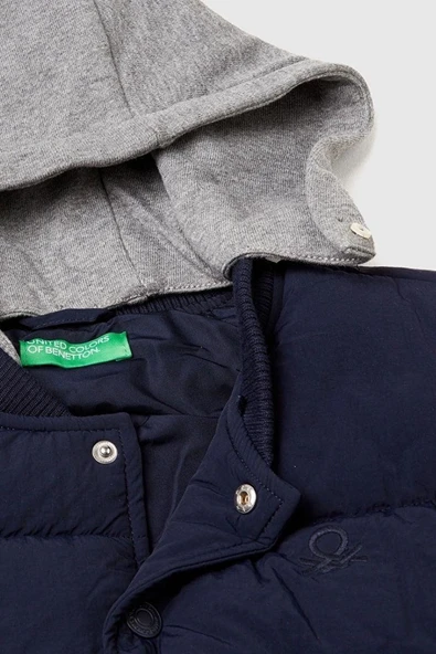 United Colors of Benetton Erkek Çocuk BNT-2IGGCJ012-25K Puffer Yelek Lacivert - 3