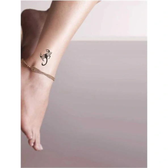 Çöl Akrep Tattoo Geçici Dövme Şablonları Kına Kalıpları - 2