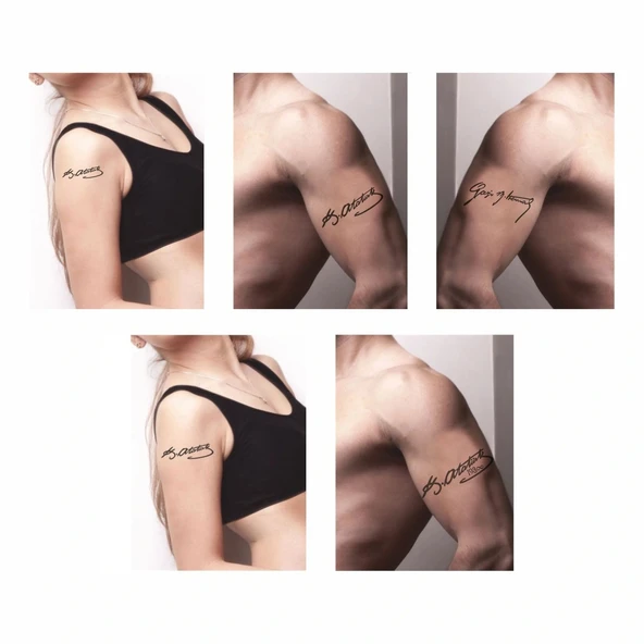 Atatürk 5'li Set Geçici Dövme Kına Şablonu - Resim 2