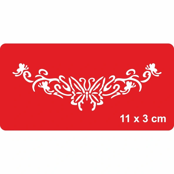 Kelebeklerin Dünyası Tattoo Geçici Dövme Şablonları Kına Kalıpları ürün görseli 1