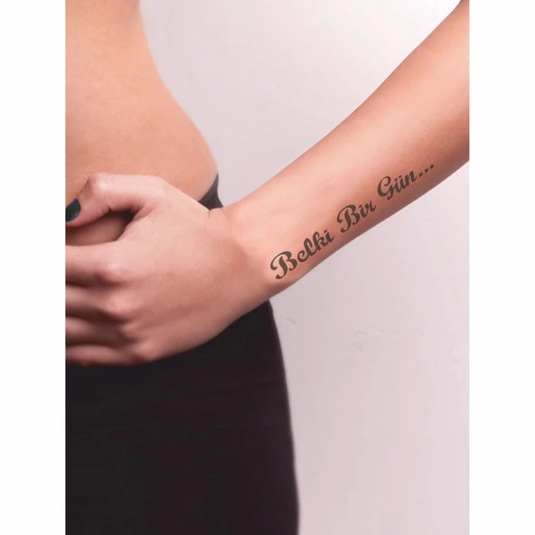 Belki Bir Gün Tattoo Geçici Dövme Şablonları Kına Kalıpları - Resim 2