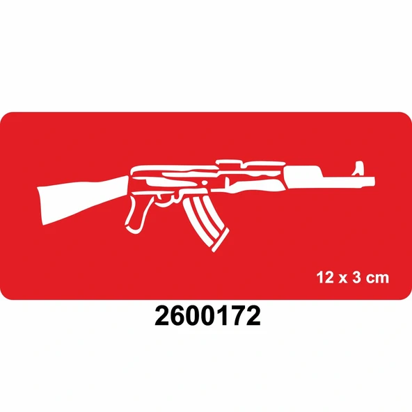 Ak-47 Kalaşnikof Keleş Tattoo Geçici Dövme Şablonları Kına Kalıpları ürün görseli 1